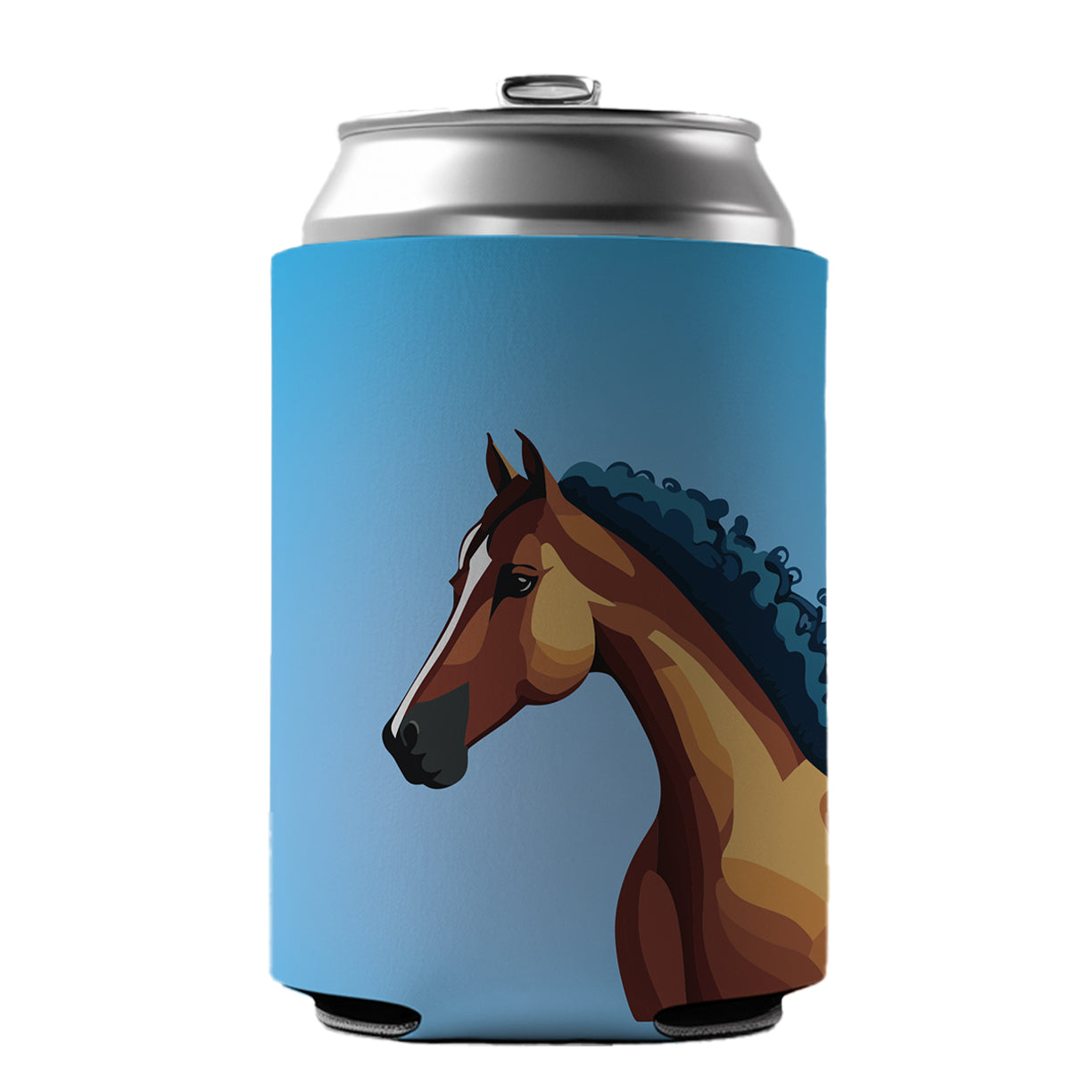 Horse Head Portrait Can Cooler Beer Soda Drink Insulated Holder Sleeve Hugger