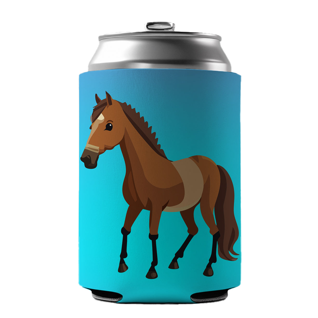 Horse Standing Can Cooler Beer Soda Drink Insulated Holder Sleeve Hugger