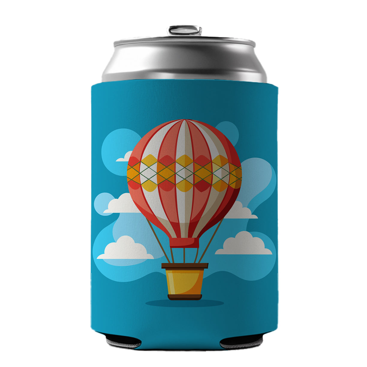 Hot Air Balloon in Sky Can Cooler Beer Soda Drink Insulated Holder Sleeve Hugger
