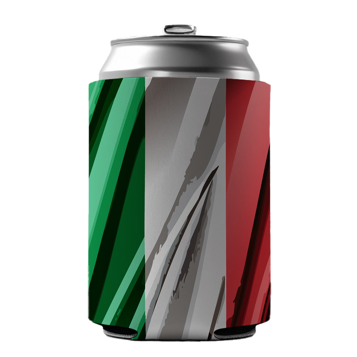 Italy Italian Flag Waving Can Cooler Beer Soda Drink Insulated Holder Sleeve Hugger