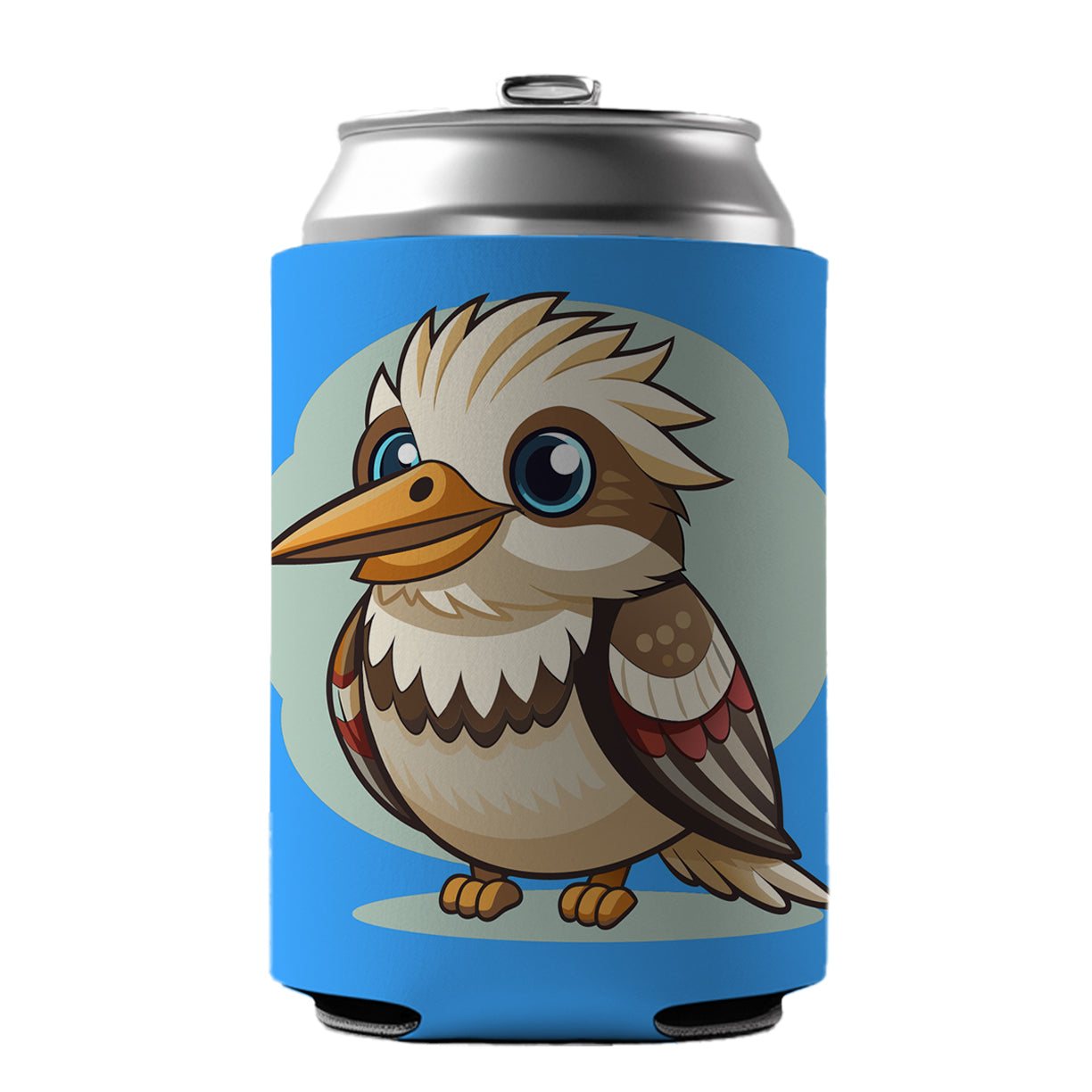 Kookaburra Bird Cute Can Cooler Beer Soda Drink Insulated Holder Sleeve Hugger