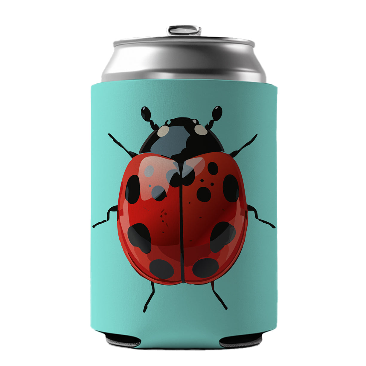 Ladybug Pretty Can Cooler Beer Soda Drink Insulated Holder Sleeve Hugger