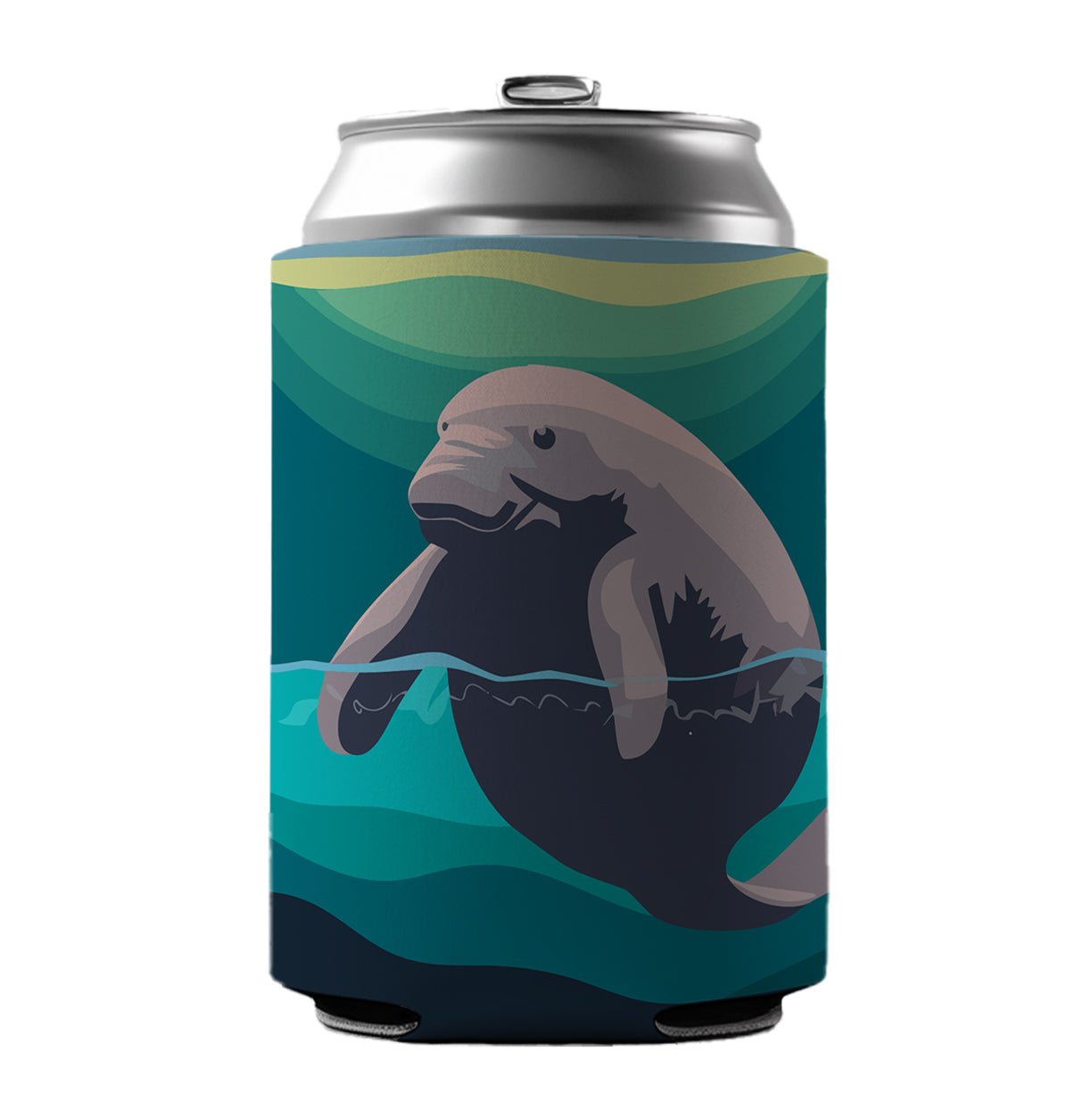 Manatee Ocean Sea Animal Can Cooler Beer Soda Drink Insulated Holder Sleeve Hugger
