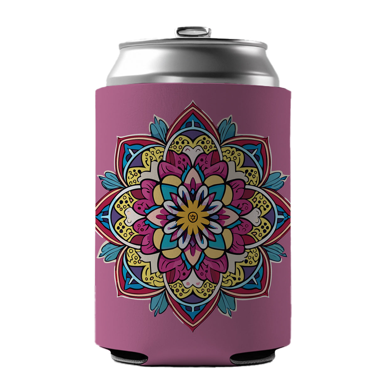Mandala Colorful Beautiful Can Cooler Beer Soda Drink Insulated Holder Sleeve Hugger