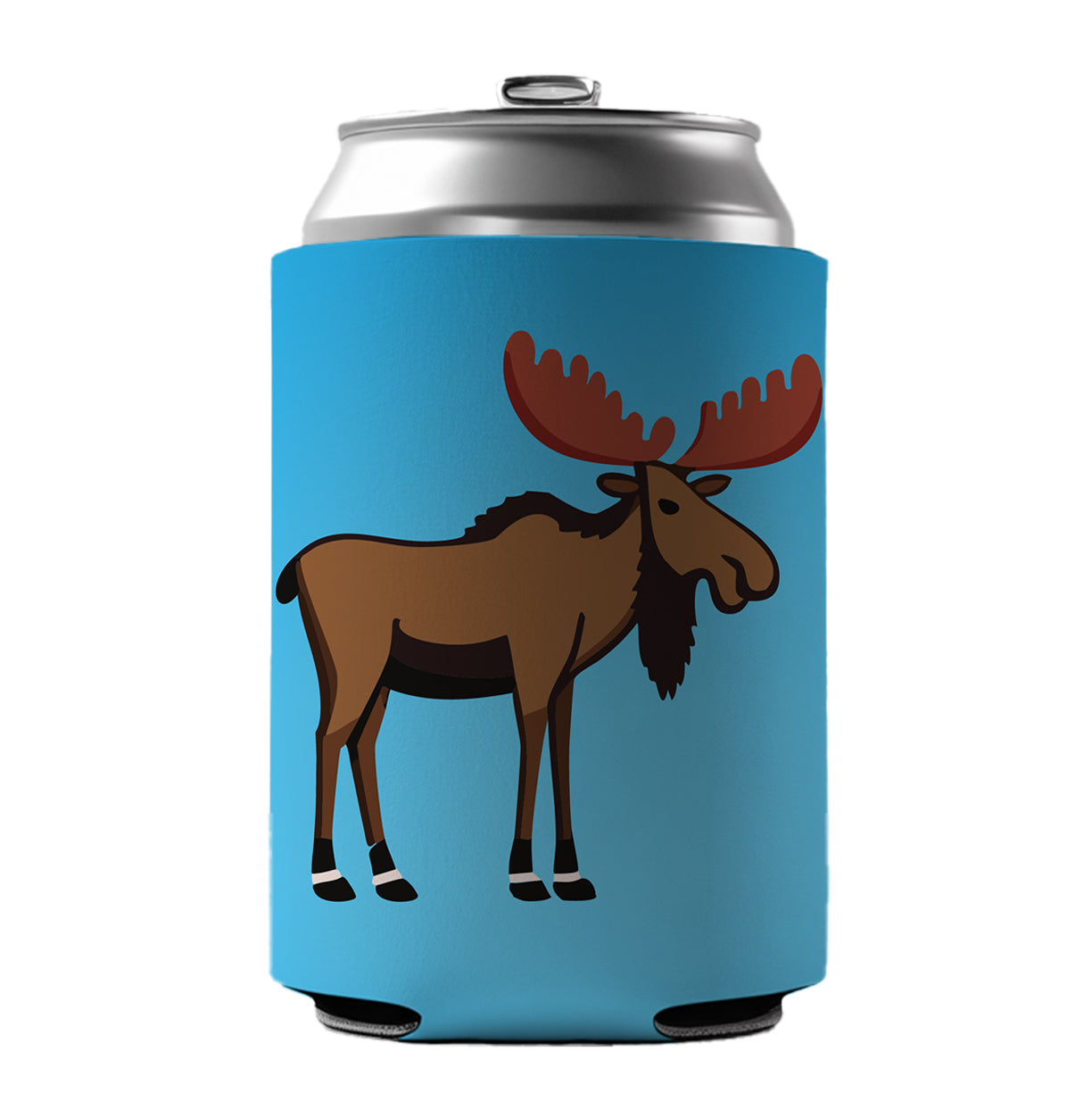 Moose Profile Can Cooler Beer Soda Drink Insulated Holder Sleeve Hugger
