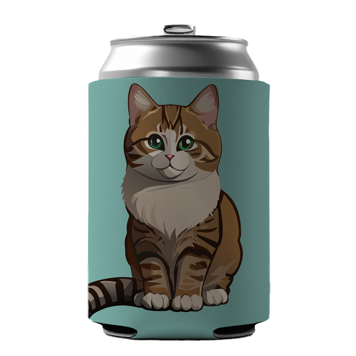 Munchkin Cat Sitting Can Cooler Beer Soda Drink Insulated Holder Sleeve Hugger