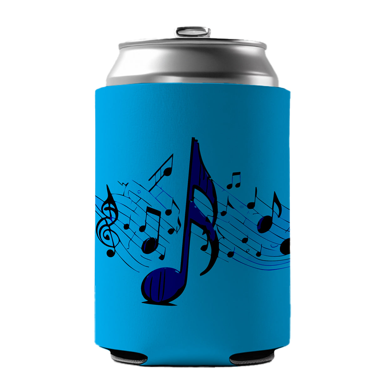 Music Notes Artistic Can Cooler Beer Soda Drink Insulated Holder Sleeve Hugger