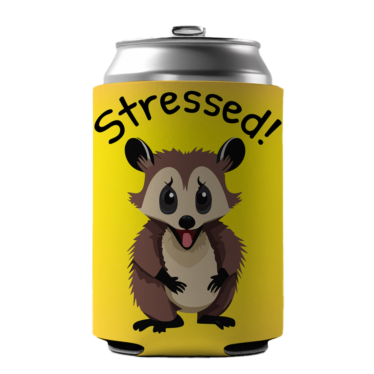 Opossum Possum Stressed Funny Can Cooler Beer Soda Drink Insulated Holder Sleeve Hugger