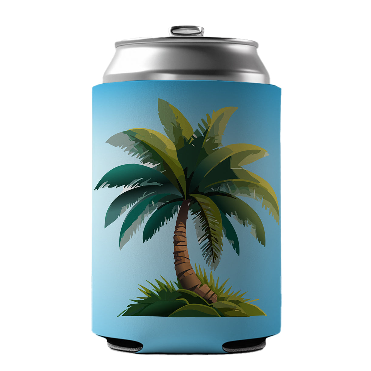 Palm Tree Lush Tropical Can Cooler Beer Soda Drink Insulated Holder Sleeve Hugger