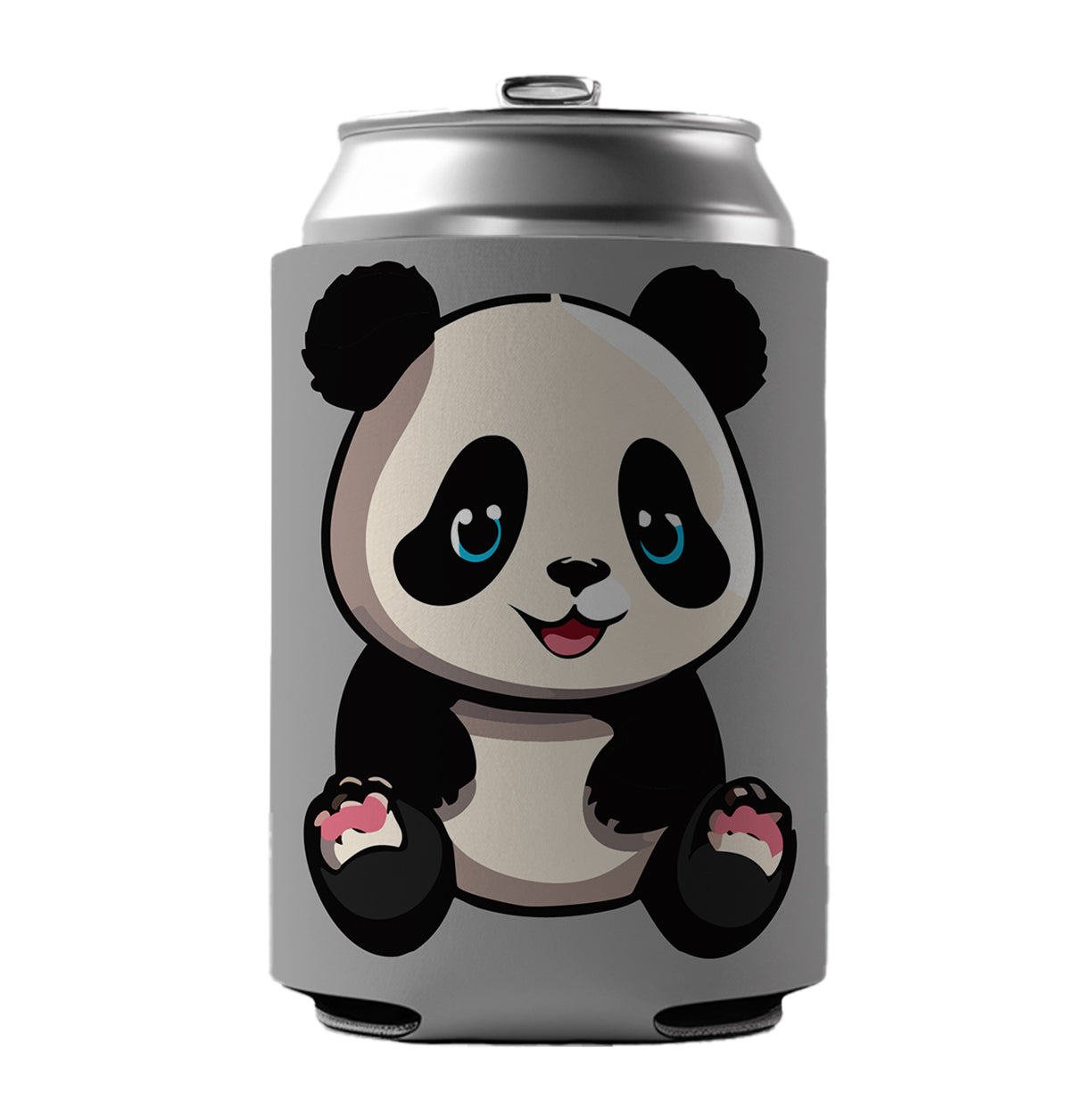 Panda Cute Smiling Can Cooler Beer Soda Drink Insulated Holder Sleeve Hugger