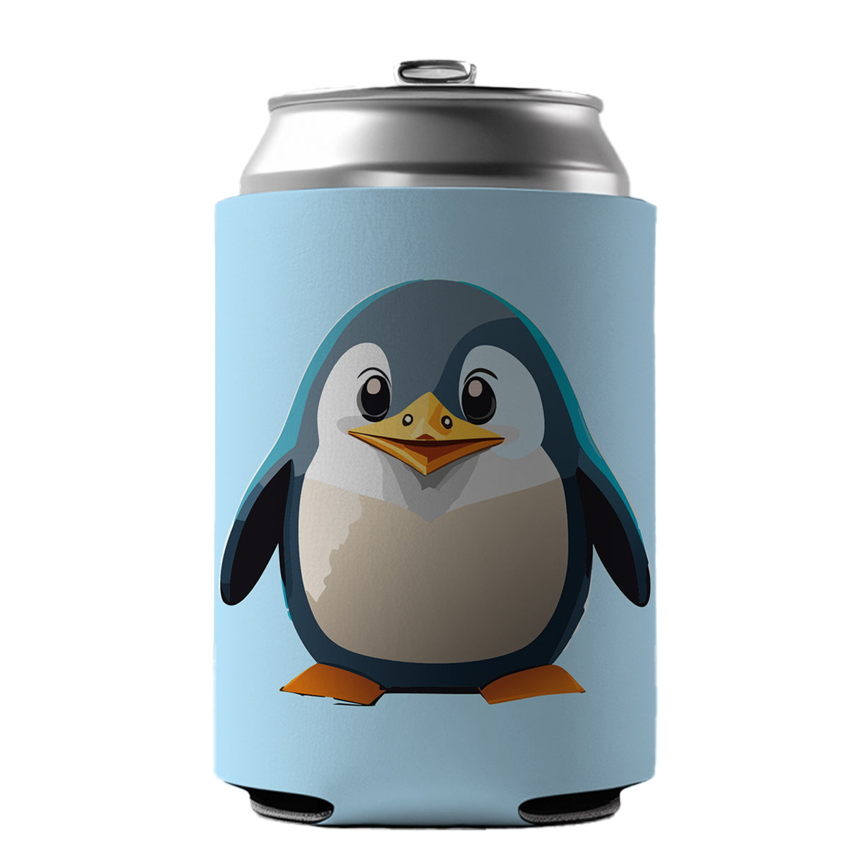 Penguin Standing Can Cooler Beer Soda Drink Insulated Holder Sleeve Hugger
