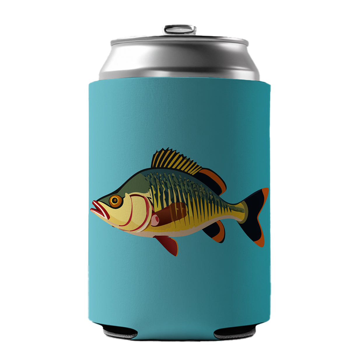Perch Fish Colorful Fishing Can Cooler Beer Soda Drink Insulated Holder Sleeve Hugger
