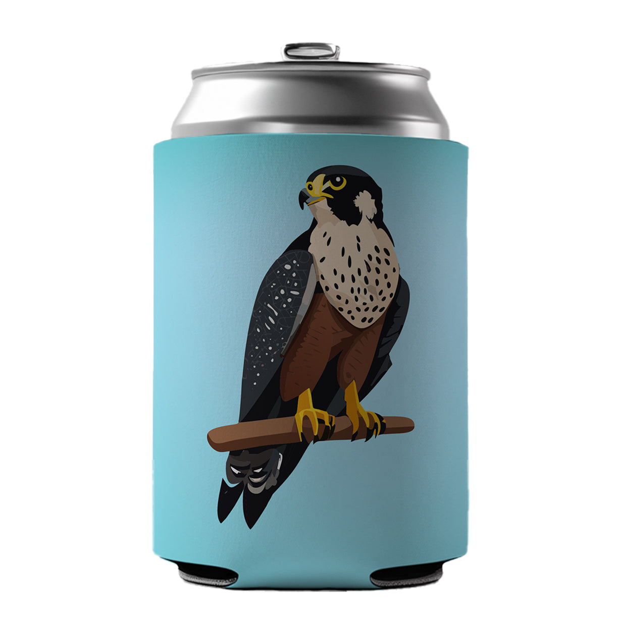 Peregrine Falcon Bird Can Cooler Beer Soda Drink Insulated Holder Sleeve Hugger