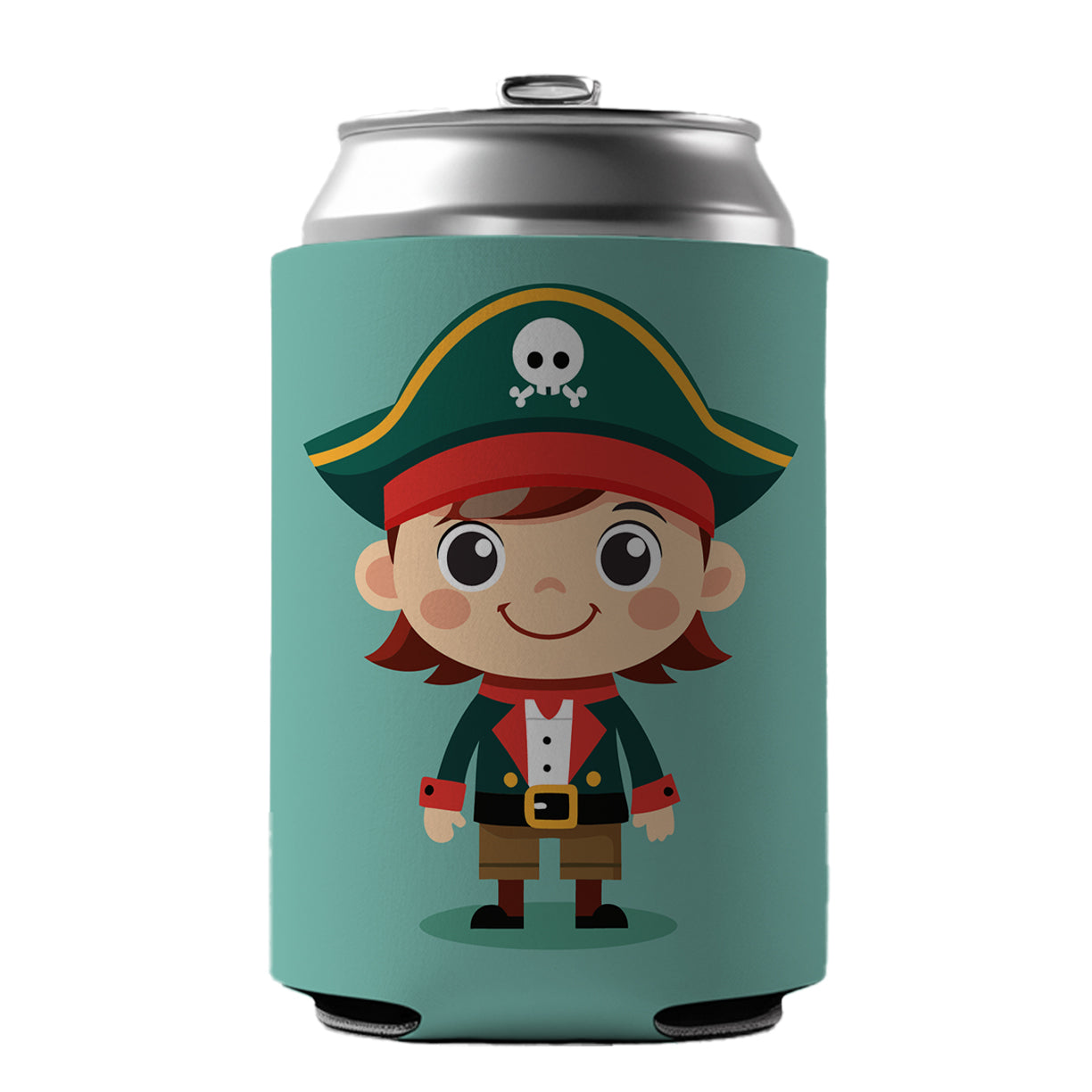 Pirate Cute Can Cooler Beer Soda Drink Insulated Holder Sleeve Hugger