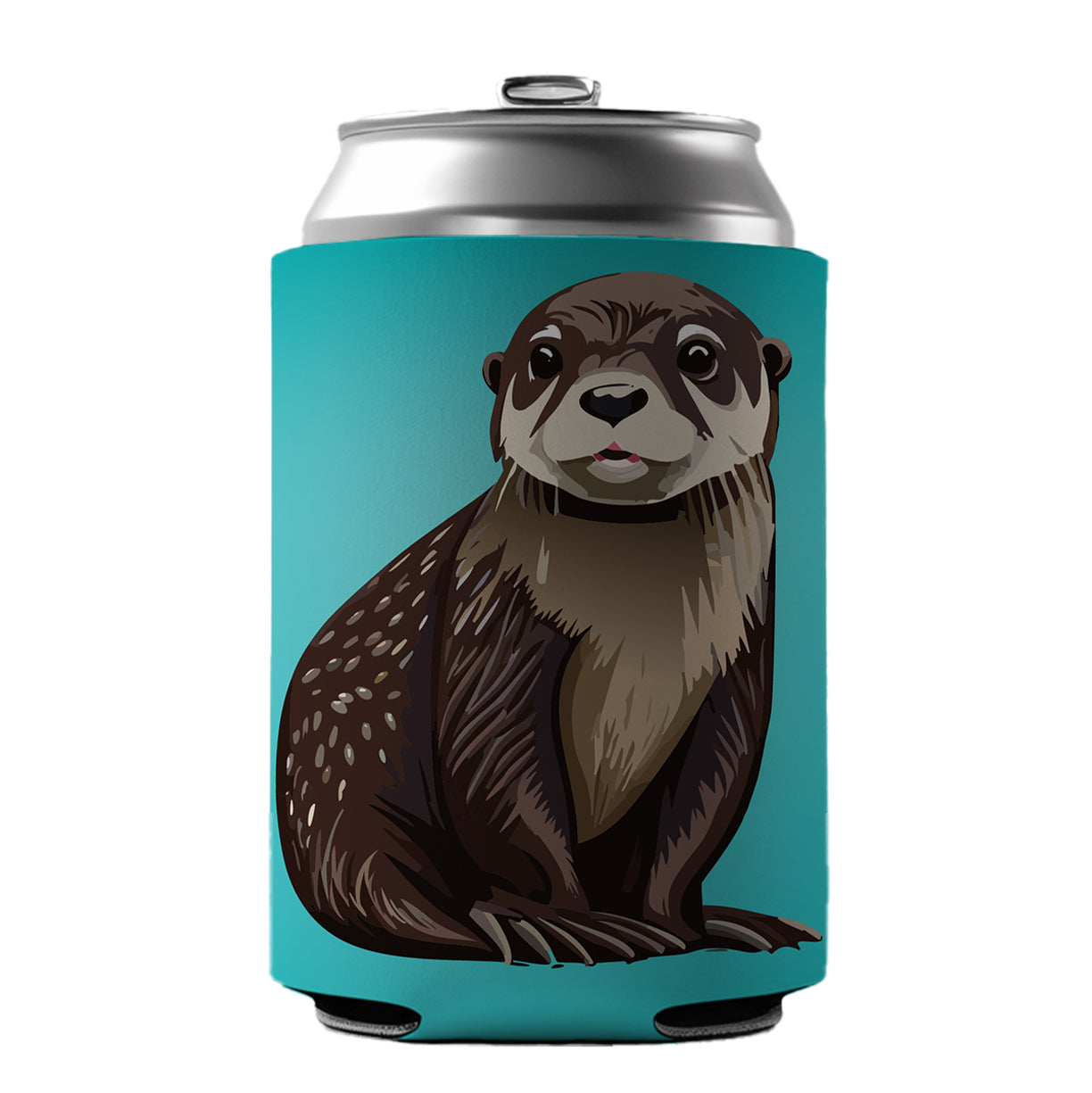 Sea Otter Cute Ocean Animal Can Cooler Beer Soda Drink Insulated Holder Sleeve Hugger