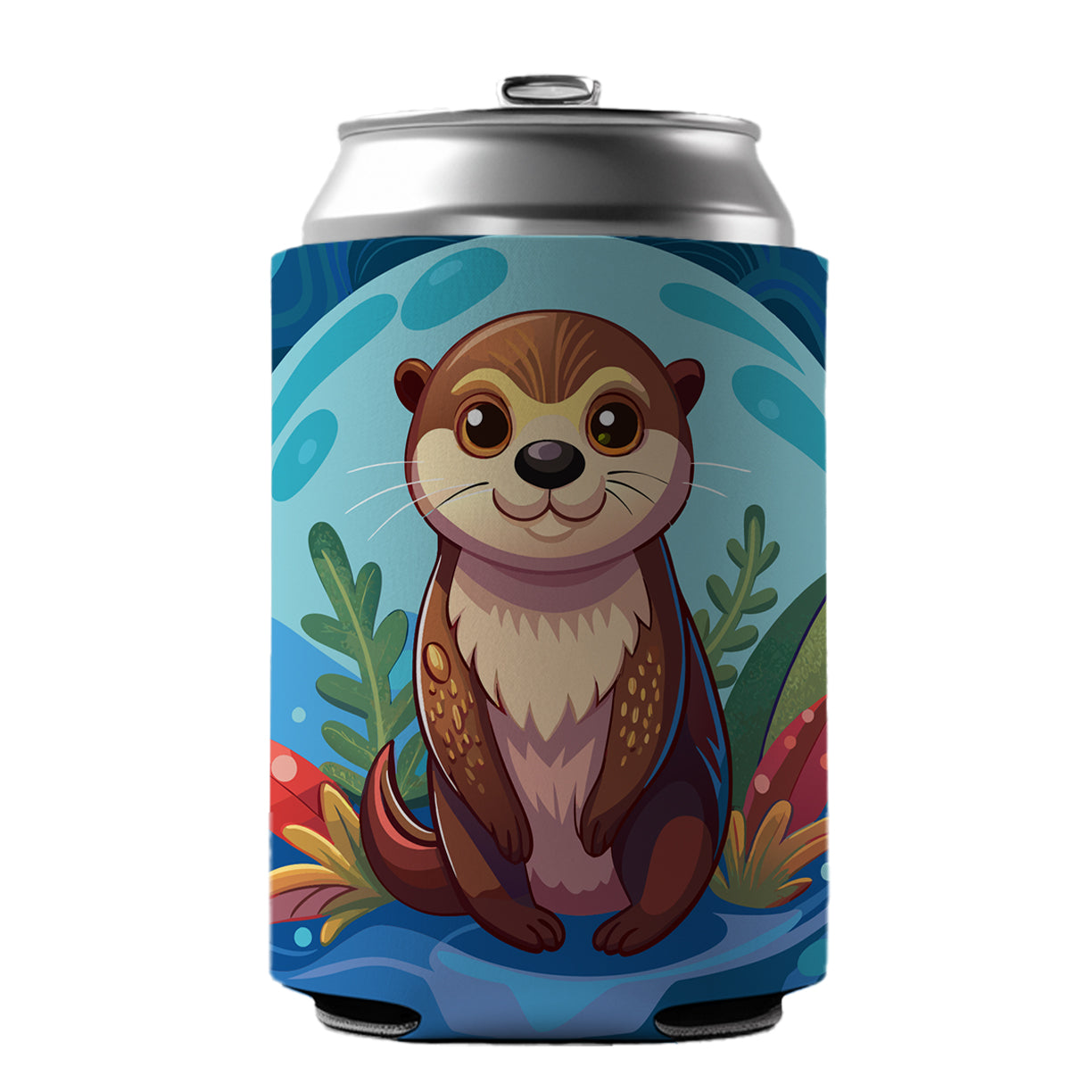 Sea Otter Cute Can Cooler Beer Soda Drink Insulated Holder Sleeve Hugger