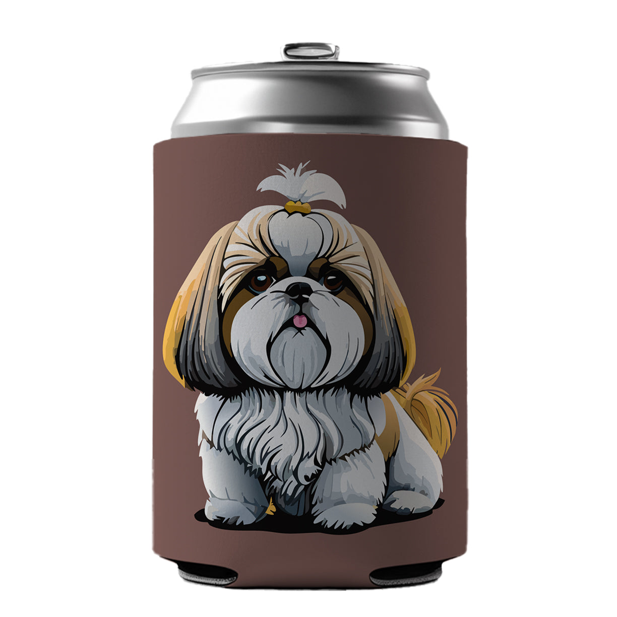 Shih Tzu Dog Cute Can Cooler Beer Soda Drink Insulated Holder Sleeve Hugger