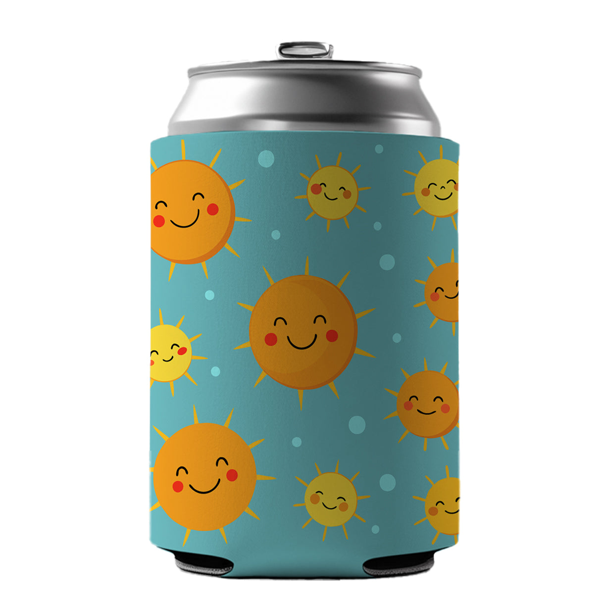 Smiling Suns Cute Can Cooler Beer Soda Drink Insulated Holder Sleeve Hugger