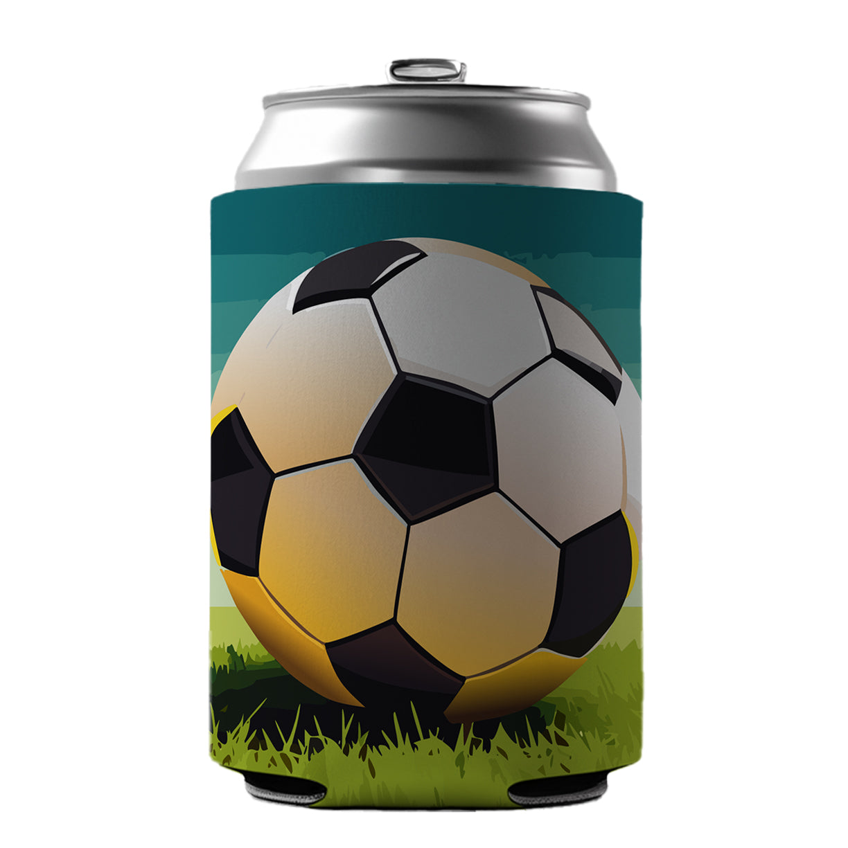 Soccer Ball Sport Can Cooler Beer Soda Drink Insulated Holder Sleeve Hugger