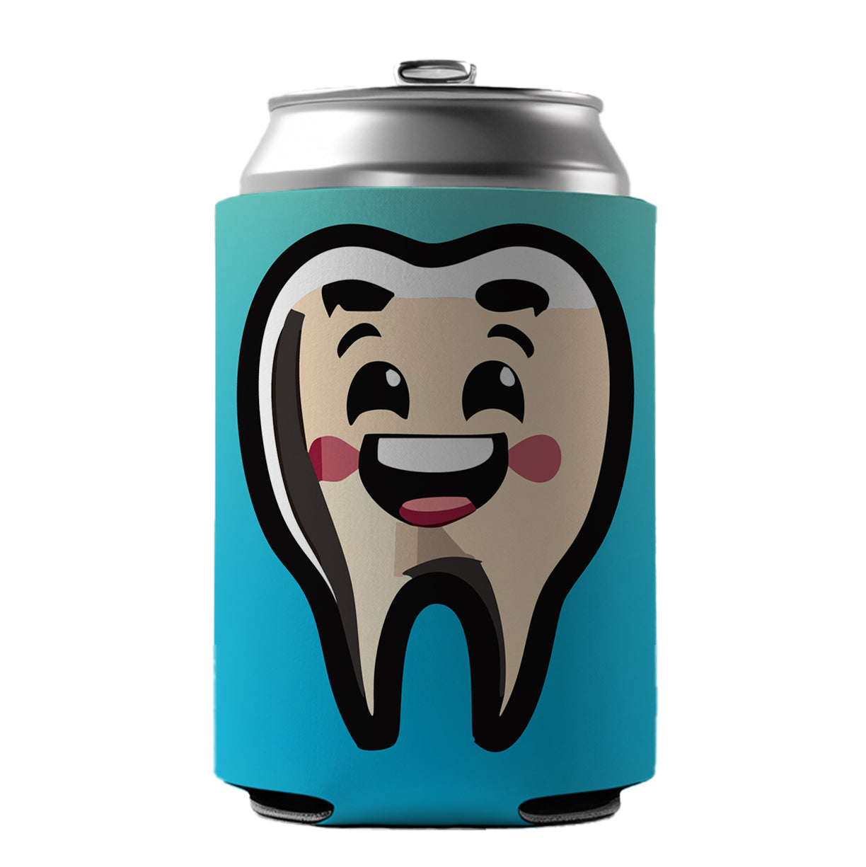 Tooth Happy Dentist Can Cooler Beer Soda Drink Insulated Holder Sleeve Hugger