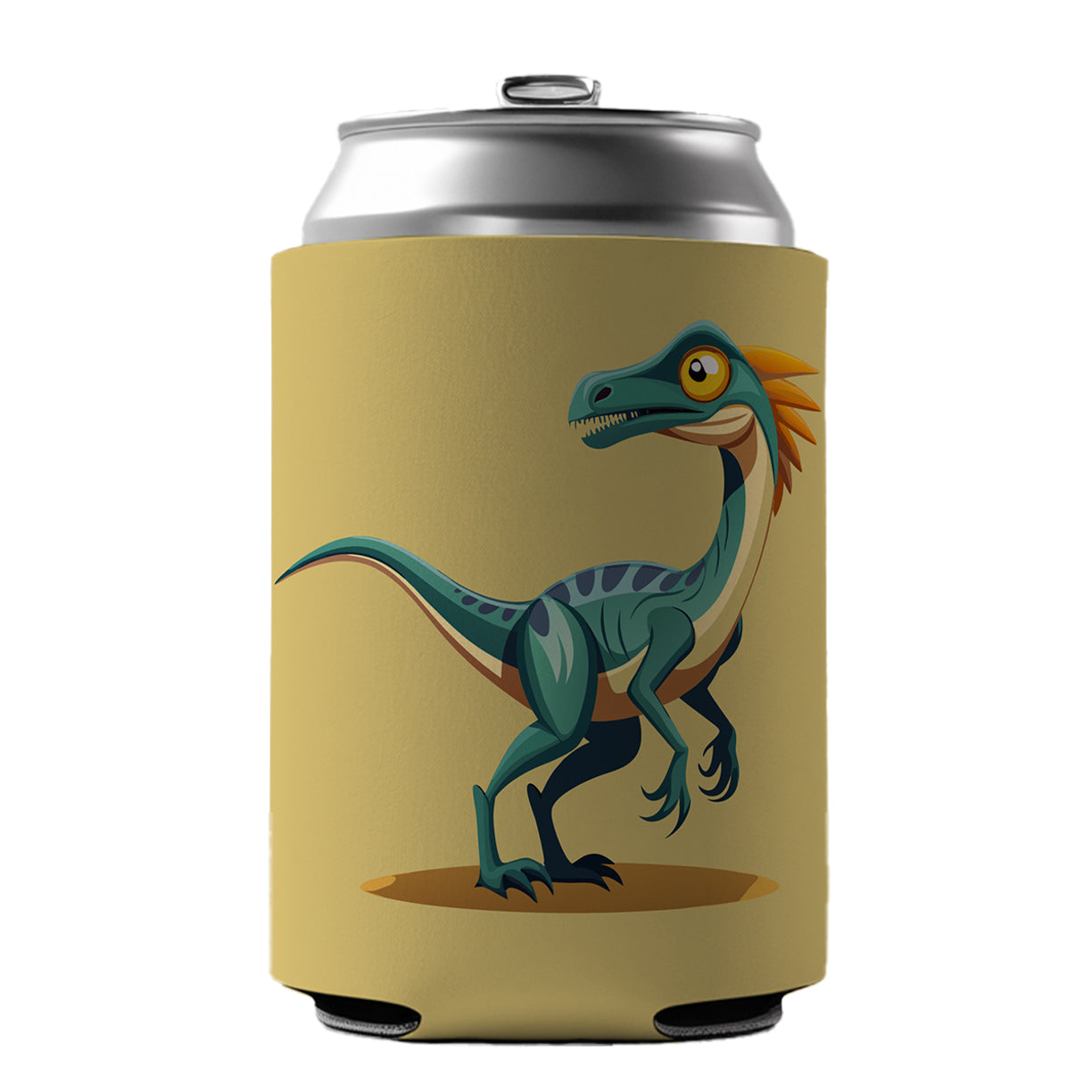 Troodon Dinosaur Can Cooler Beer Soda Drink Insulated Holder Sleeve Hugger