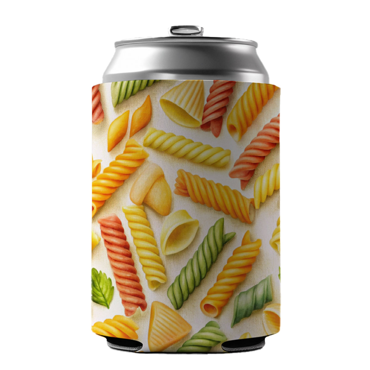 Pasta Noodles Watercolor Can Cooler Beer Soda Drink Insulated Holder Sleeve Hugger