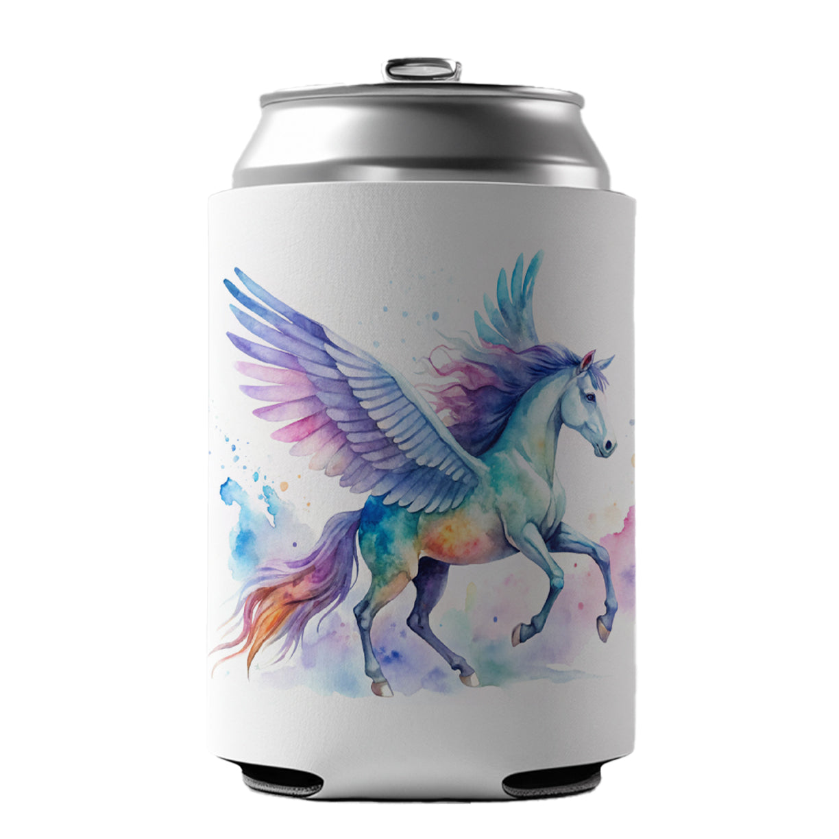 Pegasus Greek Mythology Watercolor Design Can Cooler Beer Soda Drink Insulated Holder Sleeve Hugger