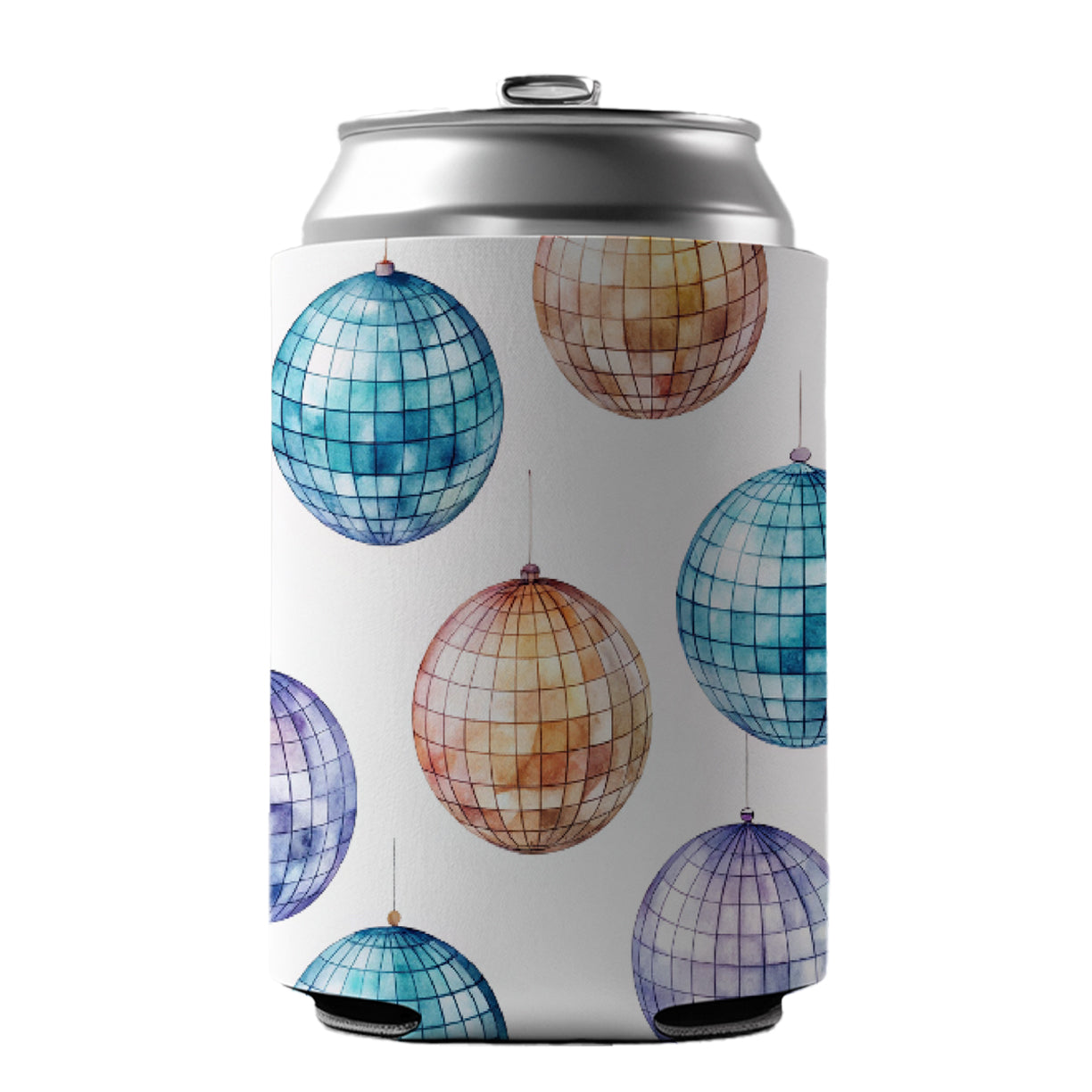 Colorful Disco Balls Can Cooler Beer Soda Drink Insulated Holder Sleeve Hugger