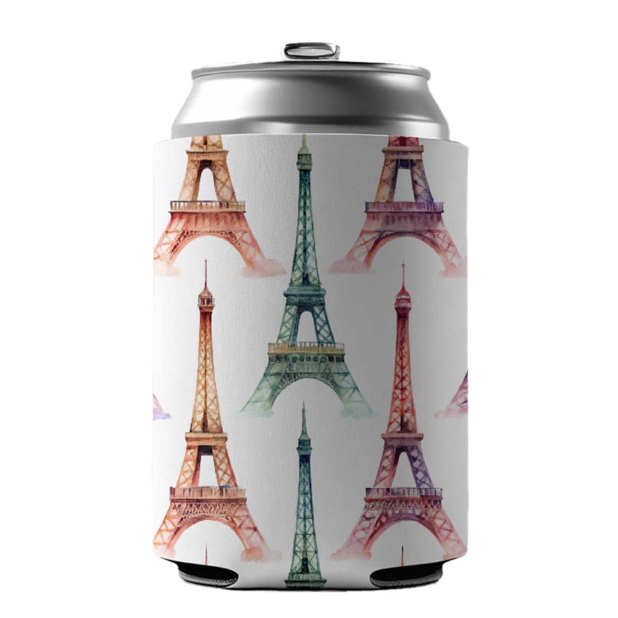 Eiffel Towers Paris City Beautiful Can Cooler Beer Soda Drink Insulated Holder Sleeve Hugger