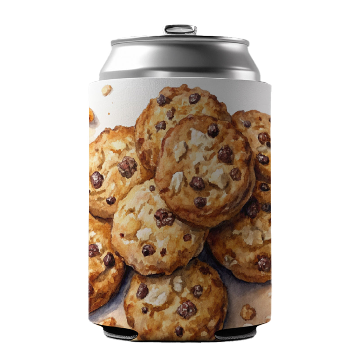 Oatmeal Raisin Cookies Can Cooler Beer Soda Drink Insulated Holder Sleeve Hugger