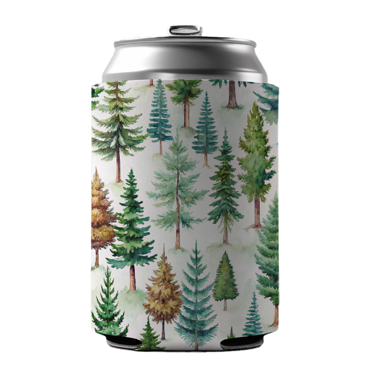 Pine Trees Forest Can Cooler Beer Soda Drink Insulated Holder Sleeve Hugger