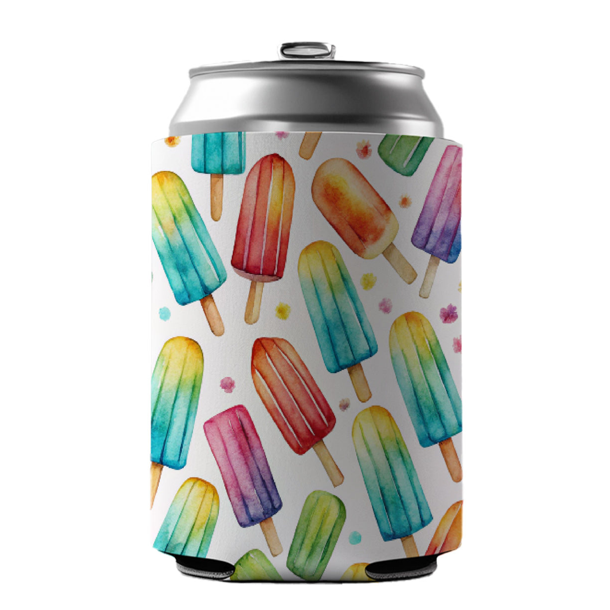 Popsicles Fun Colorful Can Cooler Beer Soda Drink Insulated Holder Sleeve Hugger
