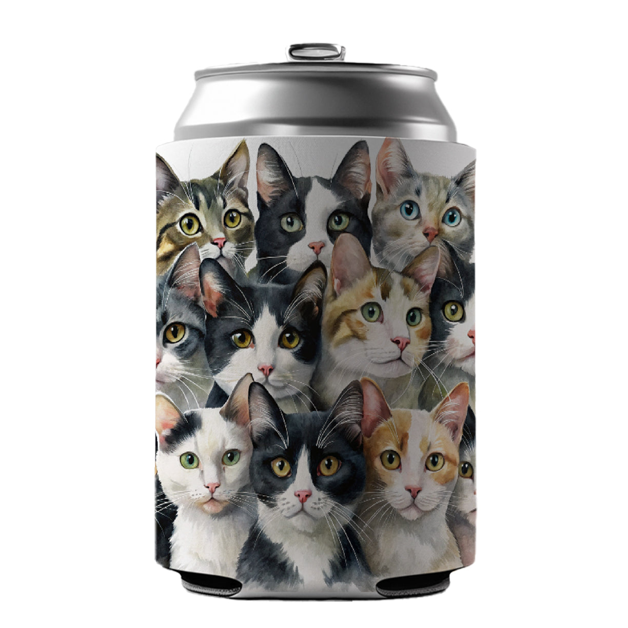Bunch Of Sweet Cats Can Cooler Beer Soda Drink Insulated Holder Sleeve Hugger