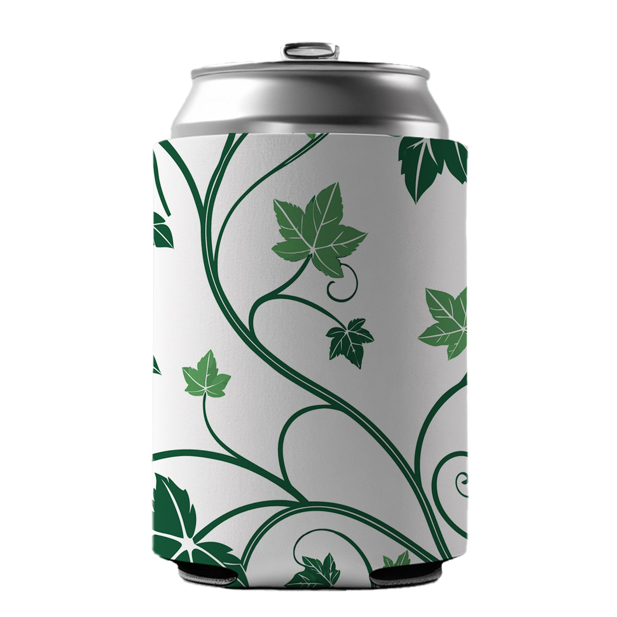Green Ivy Vines Can Cooler Beer Soda Drink Insulated Holder Sleeve Hugger