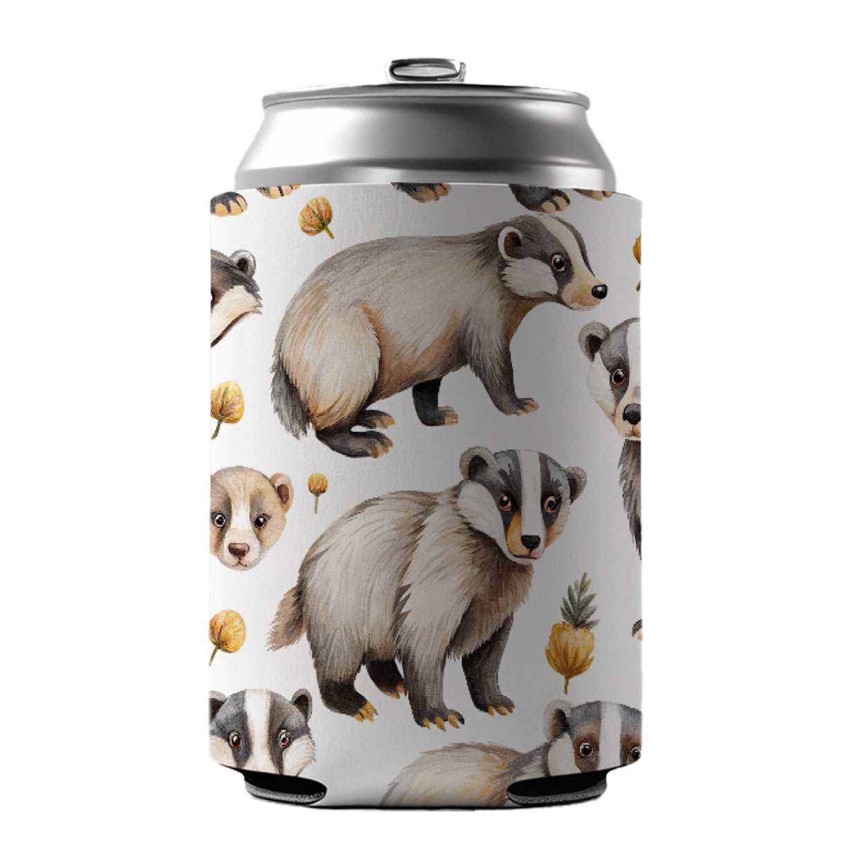 Lots Of Sweet Honey Badgers Can Cooler Beer Soda Drink Insulated Holder Sleeve Hugger