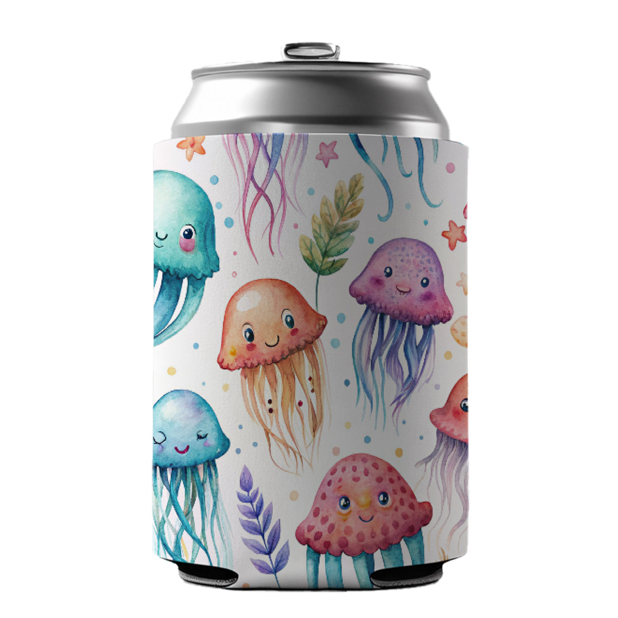 Lots Of Sweet Jellyfish Can Cooler Beer Soda Drink Insulated Holder Sleeve Hugger