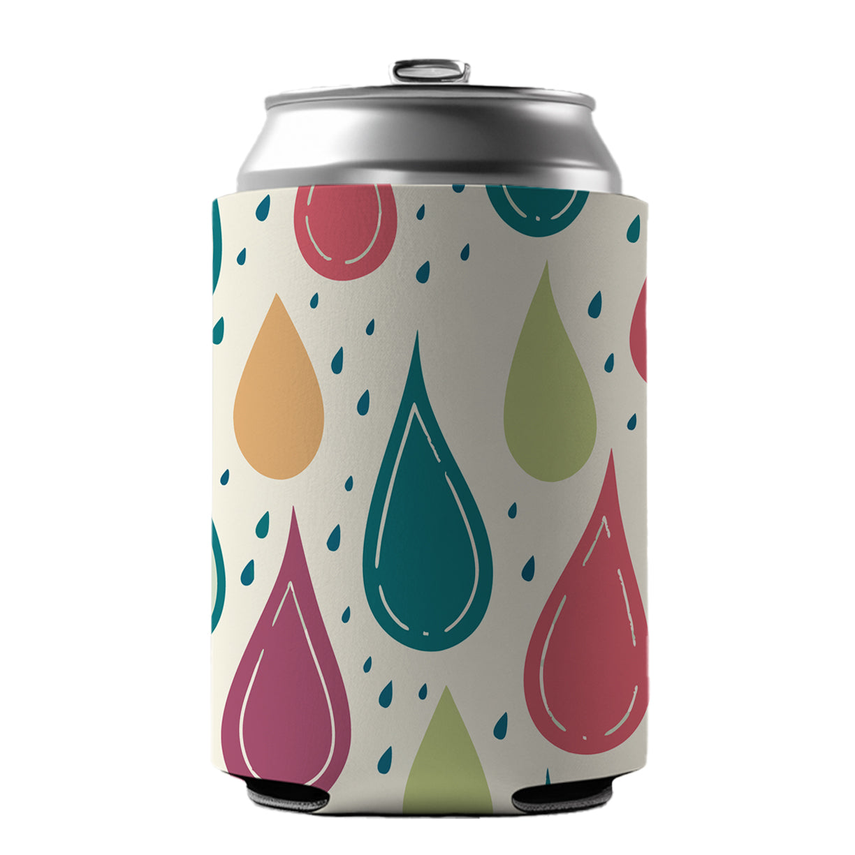 Rain Water Droplets Cute Can Cooler Beer Soda Drink Insulated Holder Sleeve Hugger