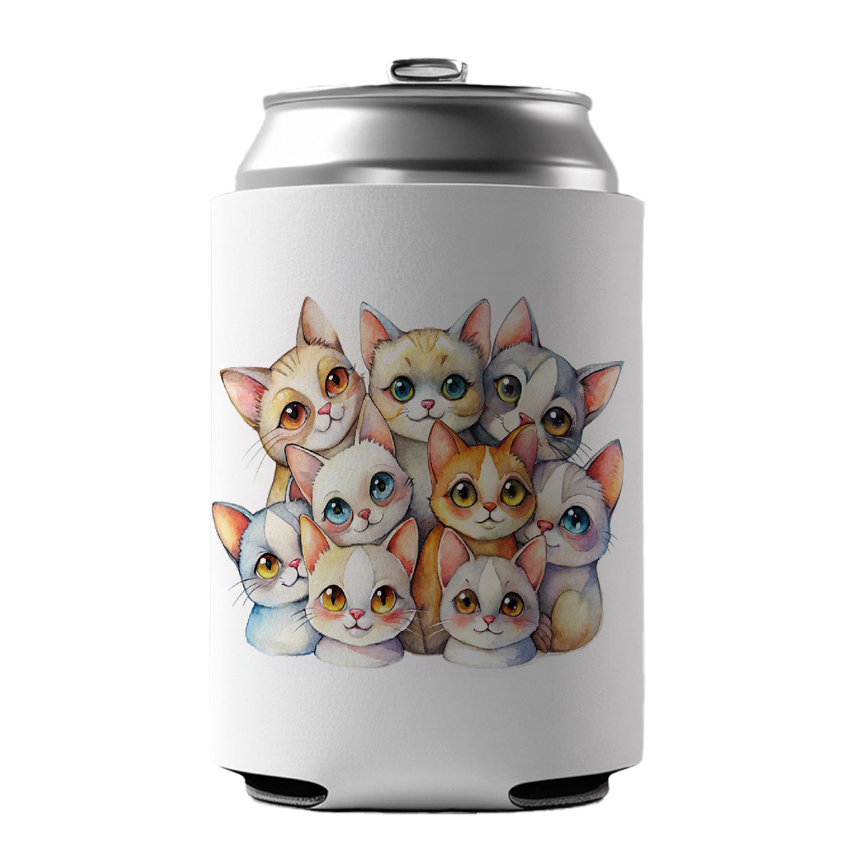 Sweet Khao Manee Cats Can Cooler Beer Soda Drink Insulated Holder Sleeve Hugger