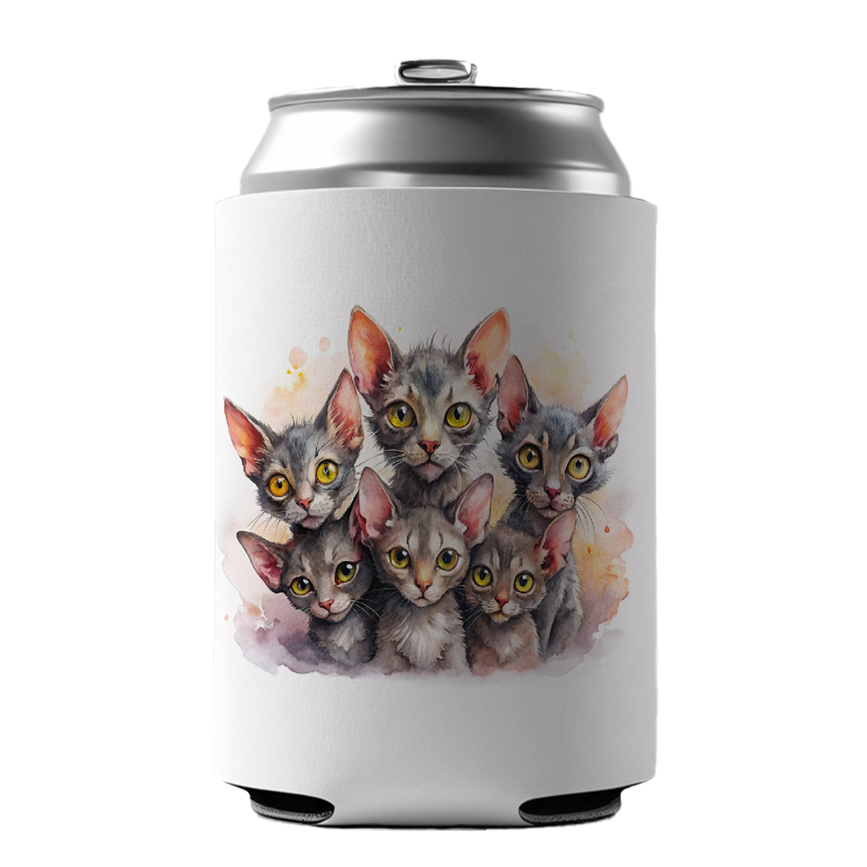 Sweet Lykoi Cats Can Cooler Beer Soda Drink Insulated Holder Sleeve Hugger