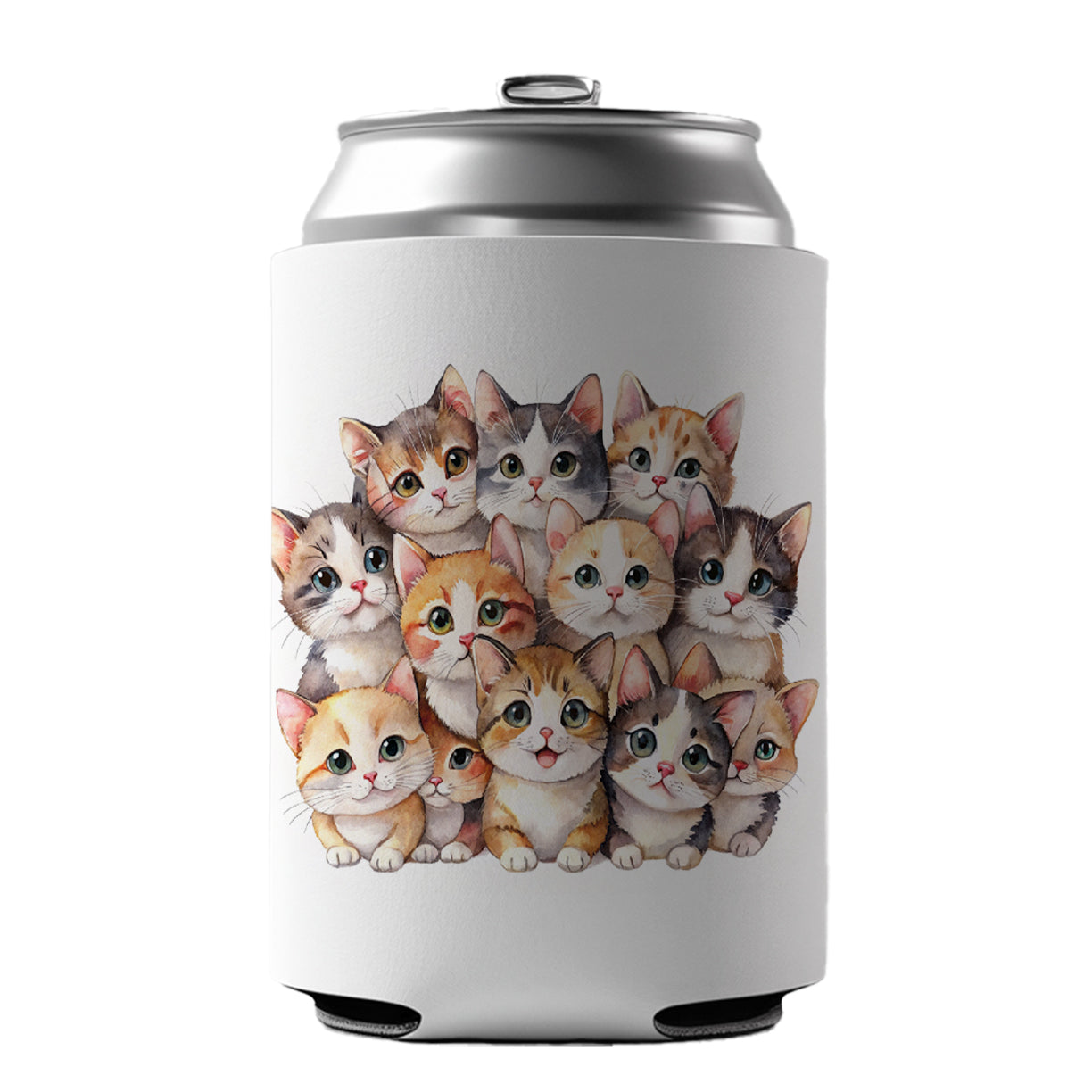 Sweet Munchkin Cats Can Cooler Beer Soda Drink Insulated Holder Sleeve Hugger