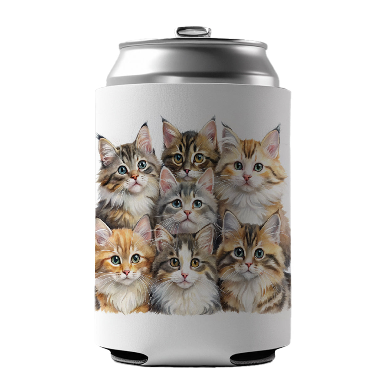 Sweet Siberian Cats Can Cooler Beer Soda Drink Insulated Holder Sleeve Hugger