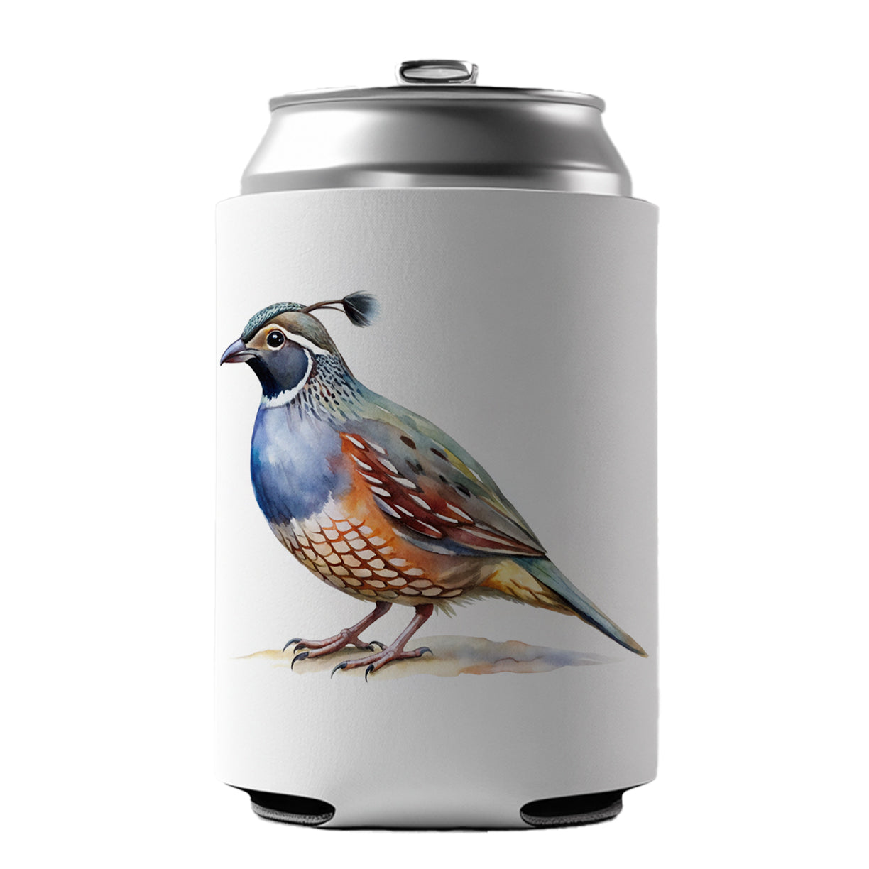 Quail Watercolor Can Cooler Beer Soda Drink Insulated Holder Sleeve Hugger