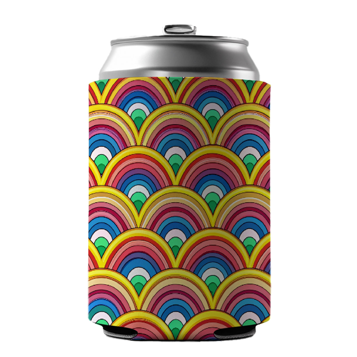 Bohemian Rainbow Pattern Can Cooler Beer Soda Drink Insulated Holder Sleeve Hugger