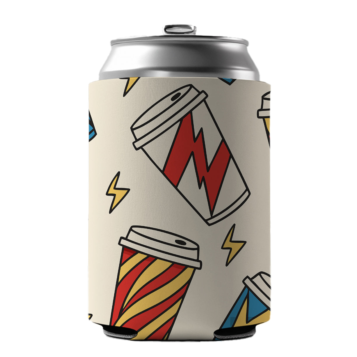 Coffee Cups Dynamic Can Cooler Beer Soda Drink Insulated Holder Sleeve Hugger