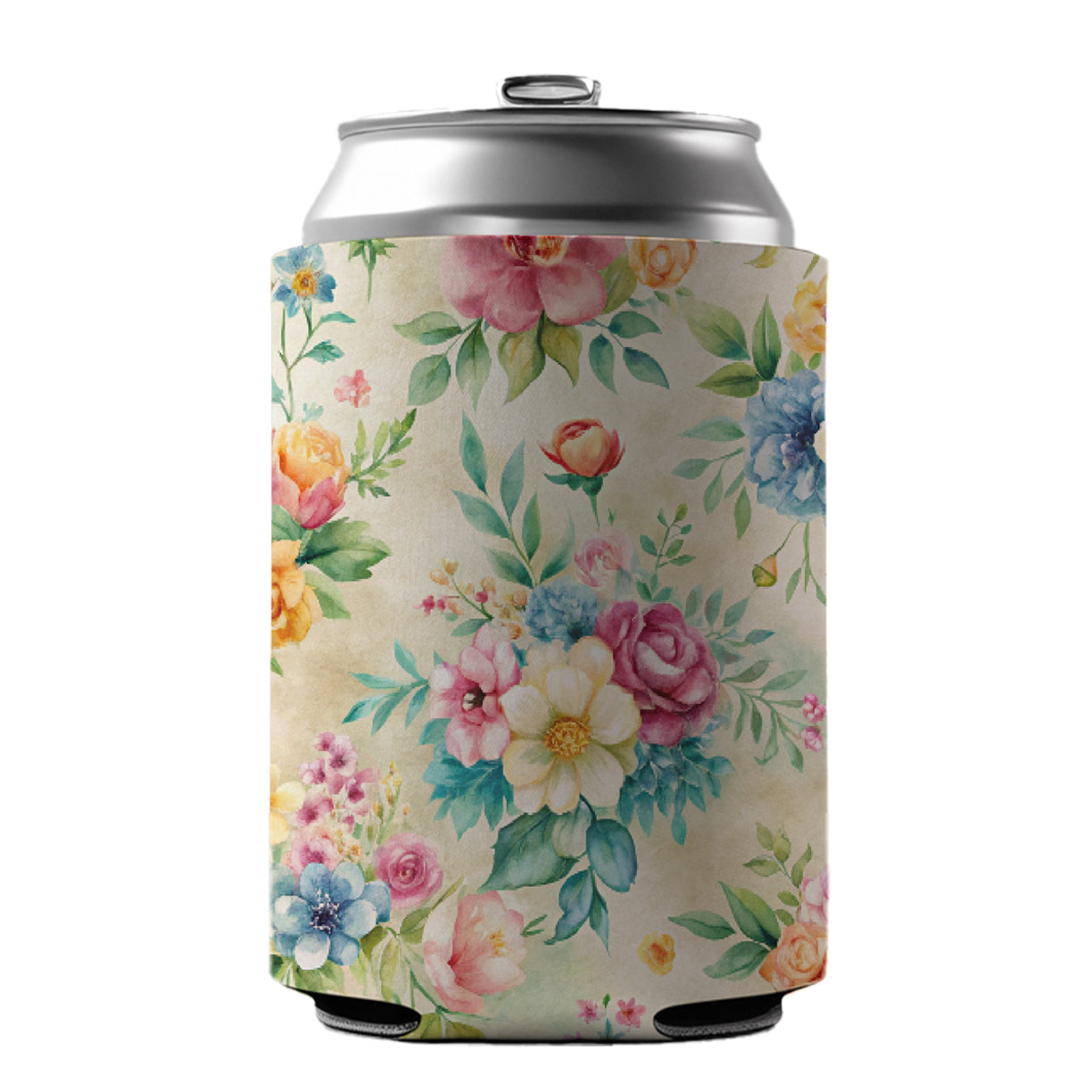 Ditsy Floral Flowers Wallpaper Can Cooler Beer Soda Drink Insulated Holder Sleeve Hugger