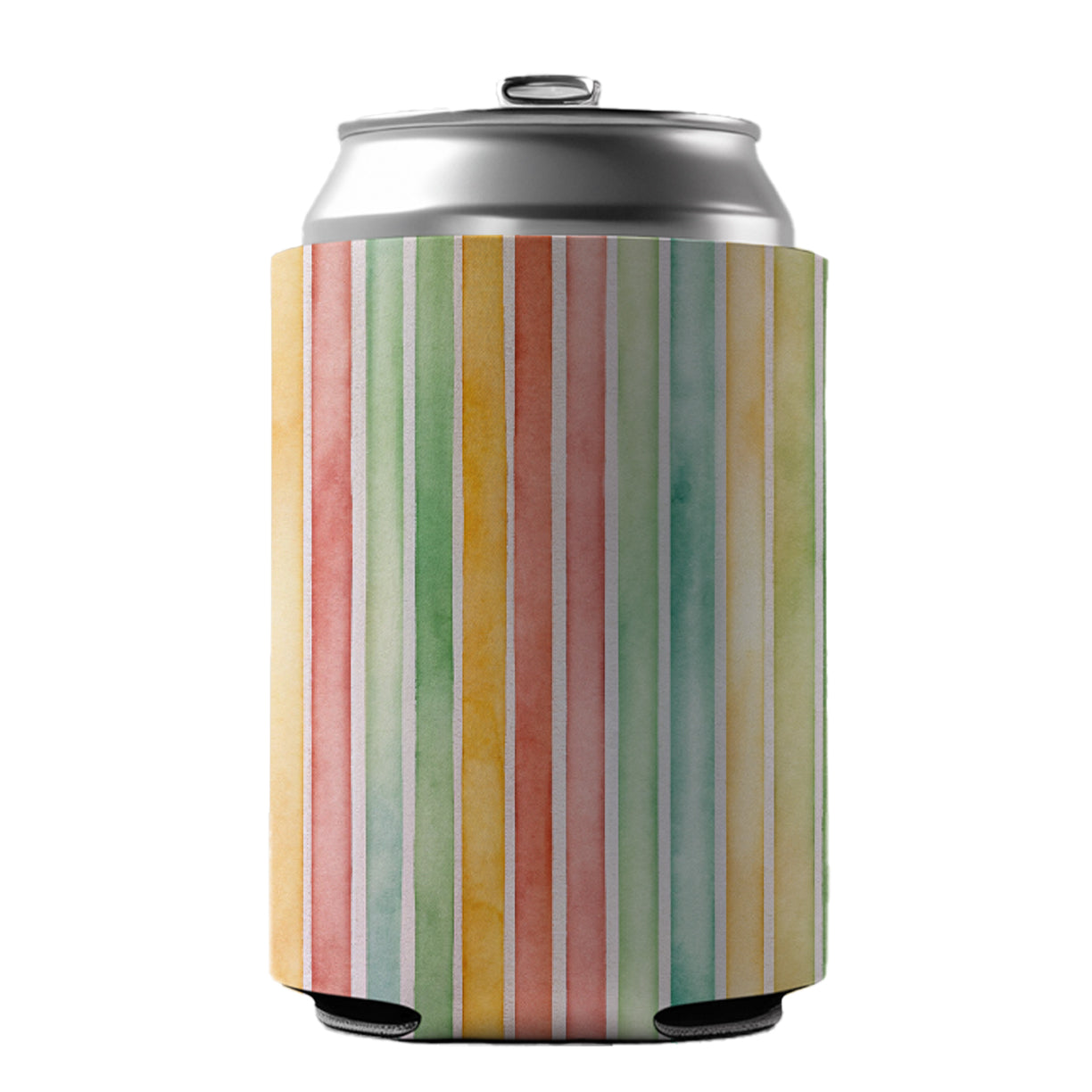 Striped 70s Wallpaper Can Cooler Beer Soda Drink Insulated Holder Sleeve Hugger