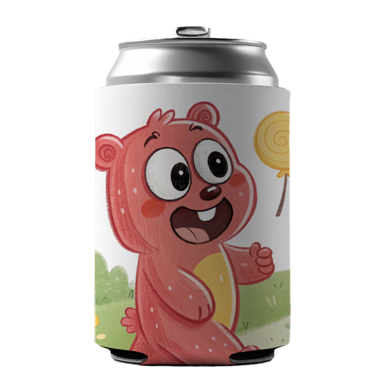 Gummi Bear Walking Can Cooler Beer Soda Drink Insulated Holder Sleeve Hugger