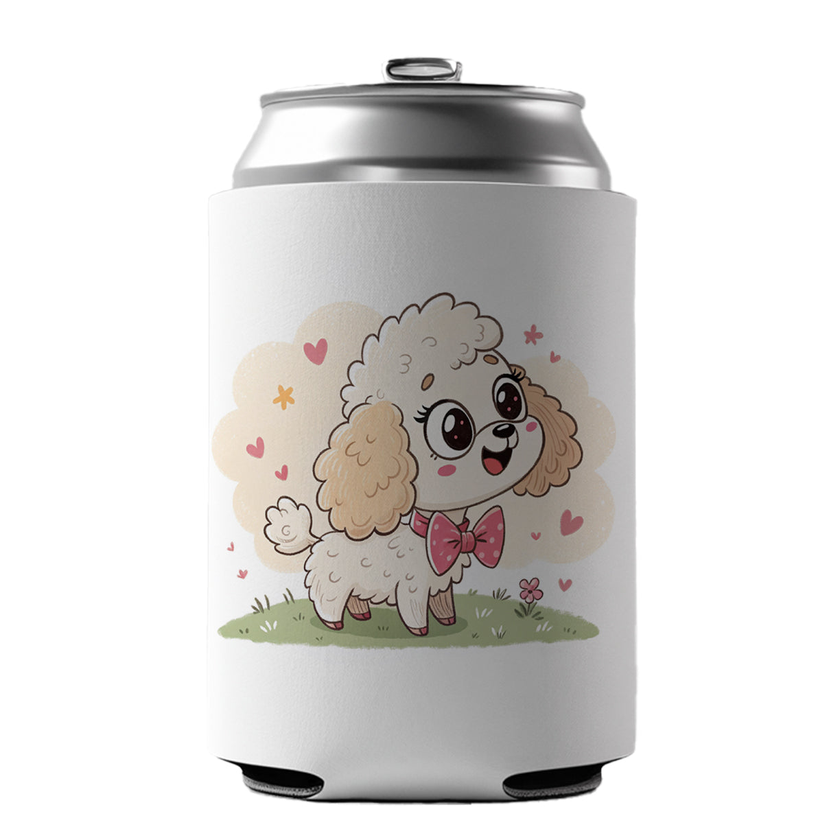 Kawaii Poodle Dog Can Cooler Beer Soda Drink Insulated Holder Sleeve Hugger