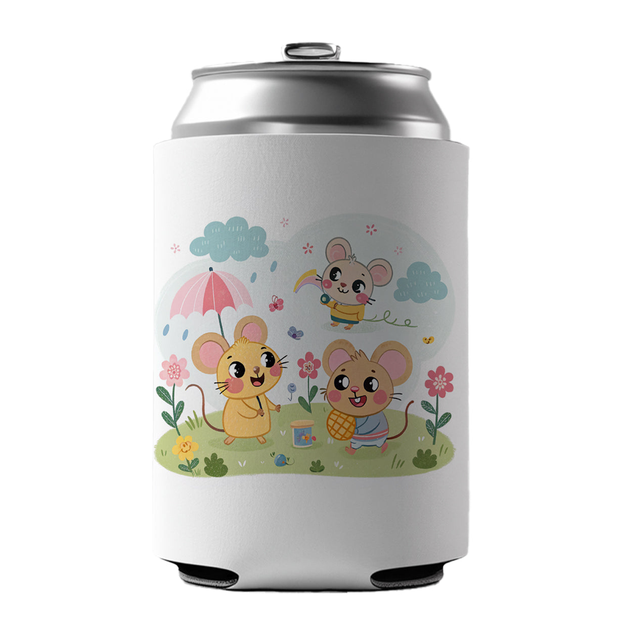 Kawaii Rats Can Cooler Beer Soda Drink Insulated Holder Sleeve Hugger