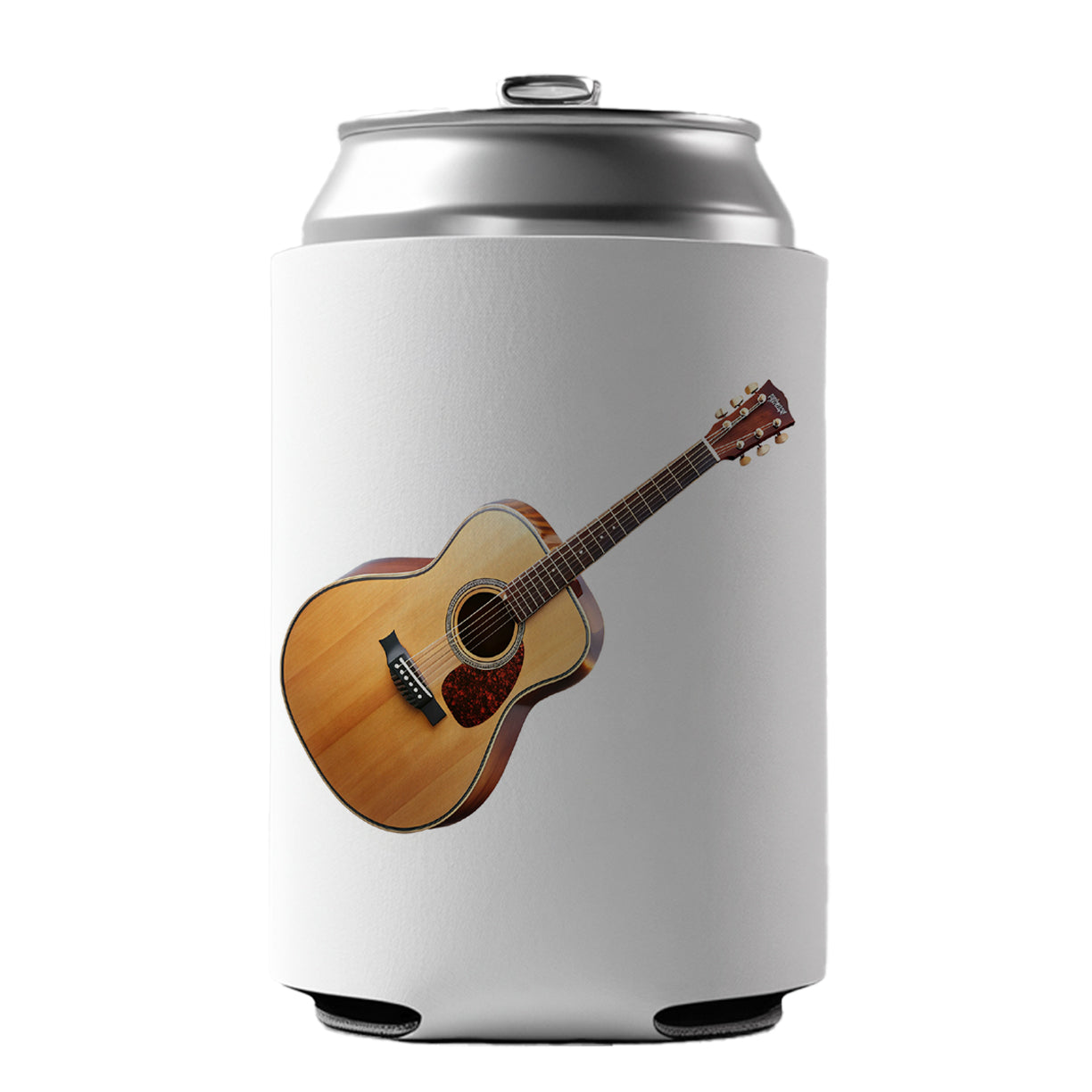 Acoustic Guitar Music Musical Instrument Musician Can Cooler Beer Soda Drink Insulated Holder Sleeve Hugger